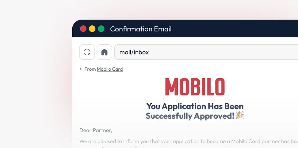 Confirmation Email Screen